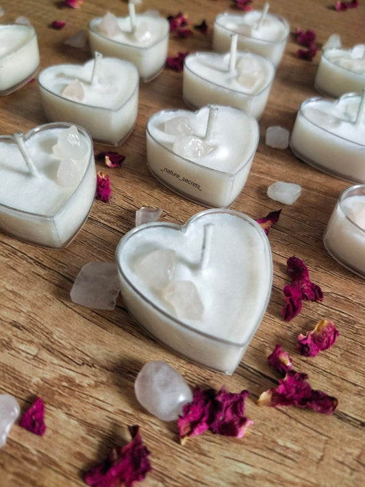Rose Quartz Crystal Candle (pack of 5)