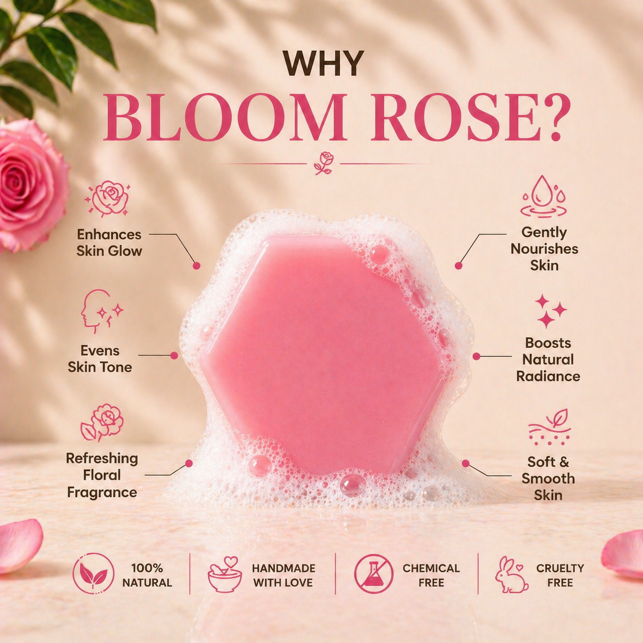 Bloom Rose (Refreshing Bar) (115 gm)