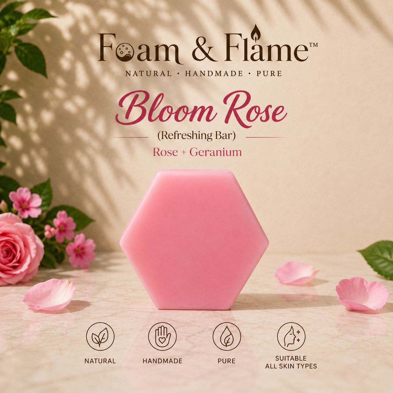 Bloom Rose (Refreshing Bar) (115 gm)