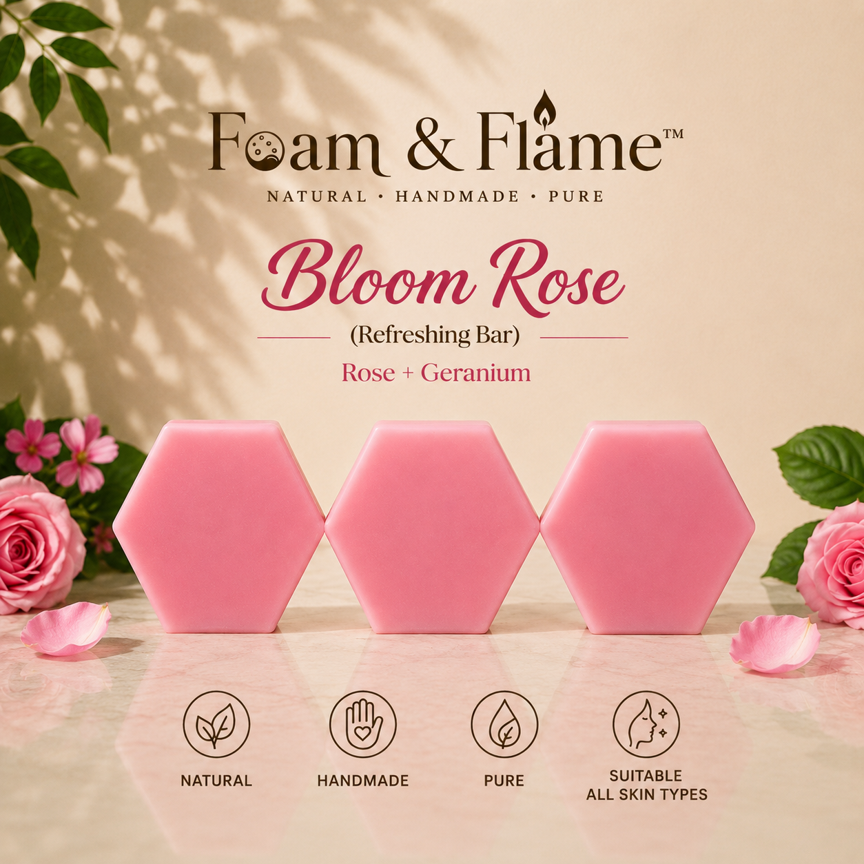 Bloom Rose (Refreshing Bar) (115 gm)