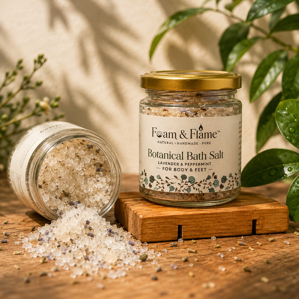 BOTANICAL BATHSALT  (Lavender & Mint 200gm)