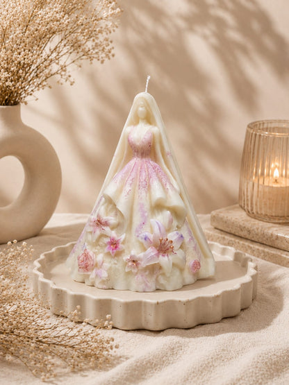 Elegant Bride Figurine Candle | Decorative Wedding Candle