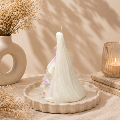 Elegant Bride Figurine Candle | Decorative Wedding Candle