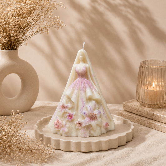 Elegant Bride Figurine Candle | Decorative Wedding Candle